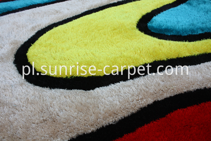 Polyester mix Shaggy Rug 3D design